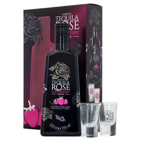 Tequila Rose With Shot Glasses