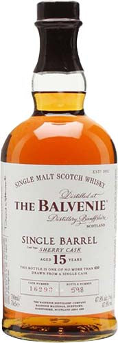 The Balvenie Single Barrel 15 Year Old Single Malt Scotch Whiskey