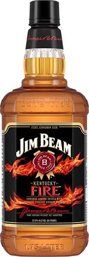 Jim Beam Kentucky Fire Cinnamon Liqueur With Kentucky Straight Bourbon Whiskey