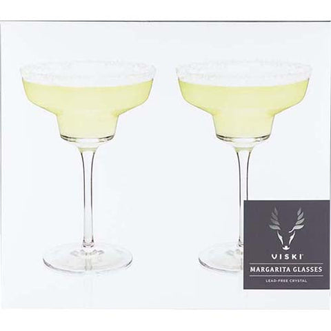 True Viski Crystal Margarita Glasses