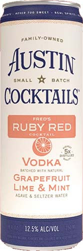 Austin Cocktails Sparkling Ruby Red Vodka