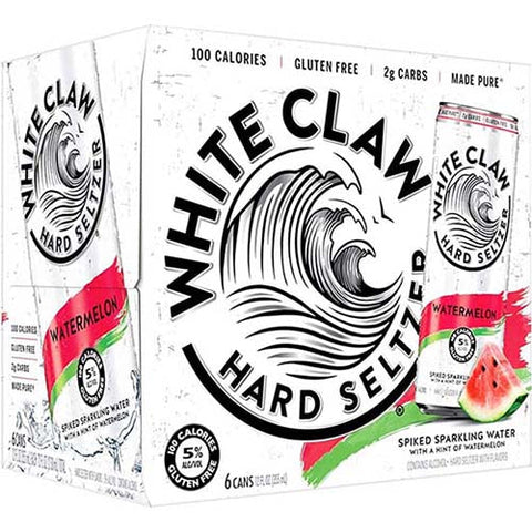 White Claw Watermelon Hard Seltzer 12 Oz Cans/6 Pack