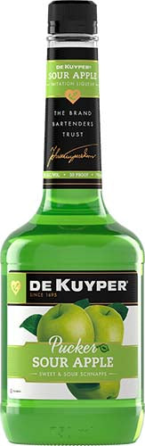 DeKuyper Pucker Sour Apple Schnapps Liqueur