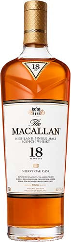 The Macallan Sherry Oak 18 Year Old Single Malt Scotch Whiskey