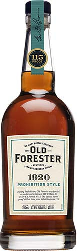 Old Forester 1920 Prohibition Style Kentucky Straight Bourbon Whiskey